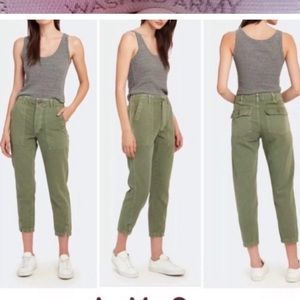 AMO Revolve Green Army Twist Cargo Pants 25